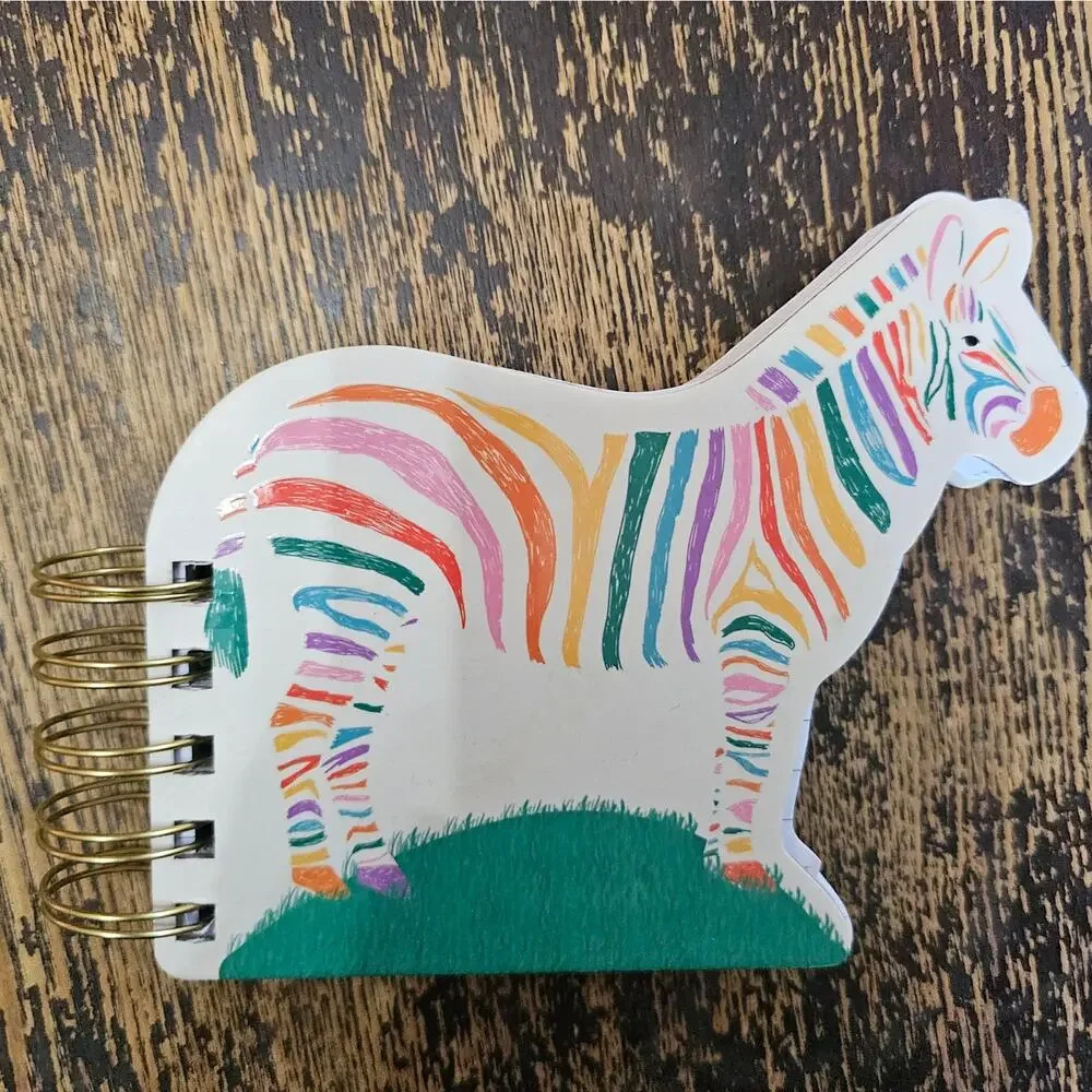 Molly & Rex Zebra Journal Notebook Quirky Lined‎ Spiral